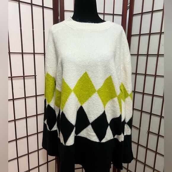 & OTHER STORIES ARGYLE KNIT JUMPER SWEATER SIZE US M NWT - Picture 1 of 9